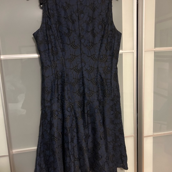 Tommy Hilfinger blue and black lace fit and flare dress - Picture 3 of 5